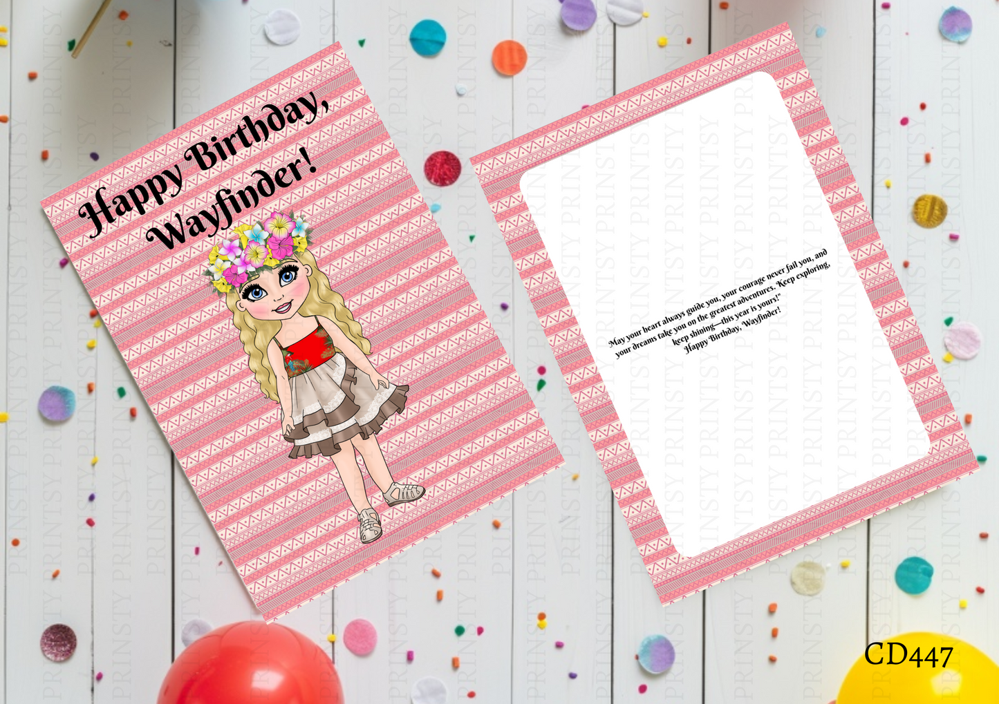 Polynesian Dolly Celebration Card