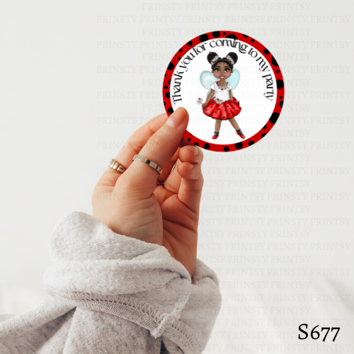 Little Ladybird Dolly Birthday Sticker Sheet