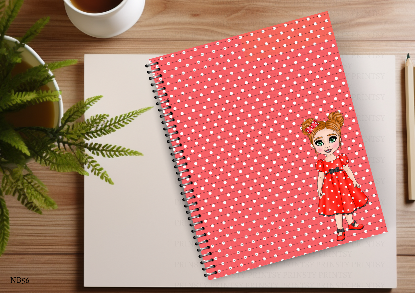 Spotty Dress Dolly Note Book