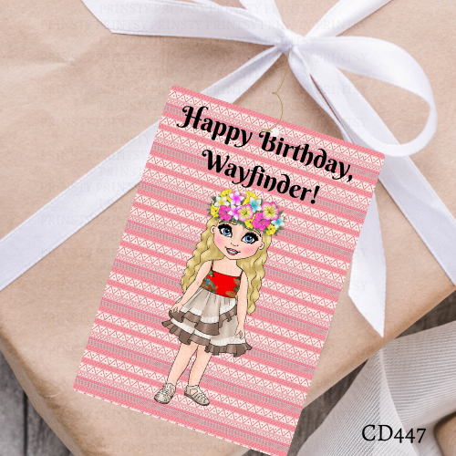 Polynesian Dolly Gift Label