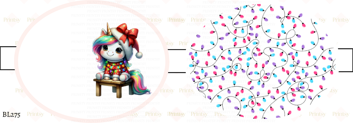 Christmas Unicorn Bow Loop