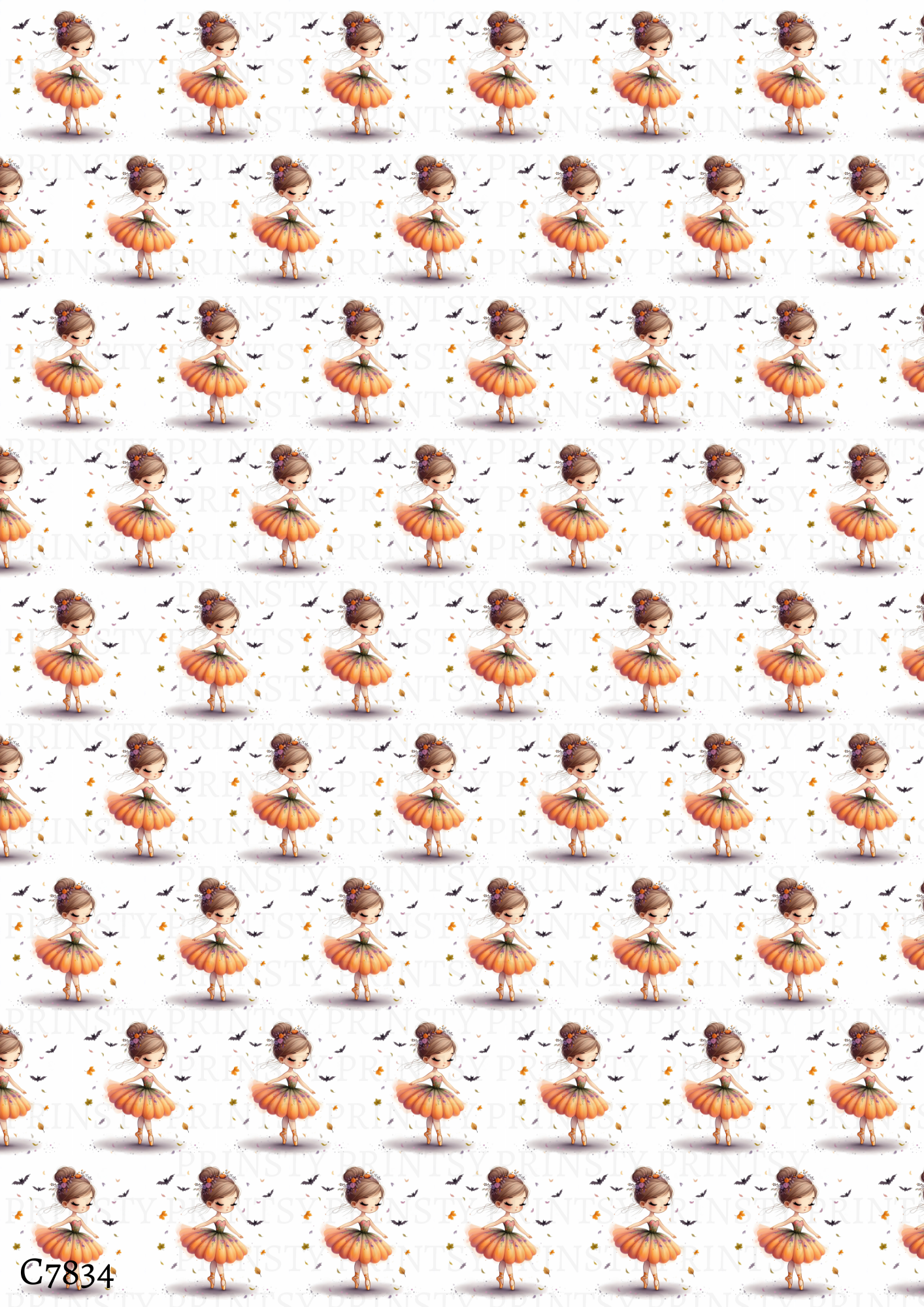 Cute Halloween Ballerina Canvas