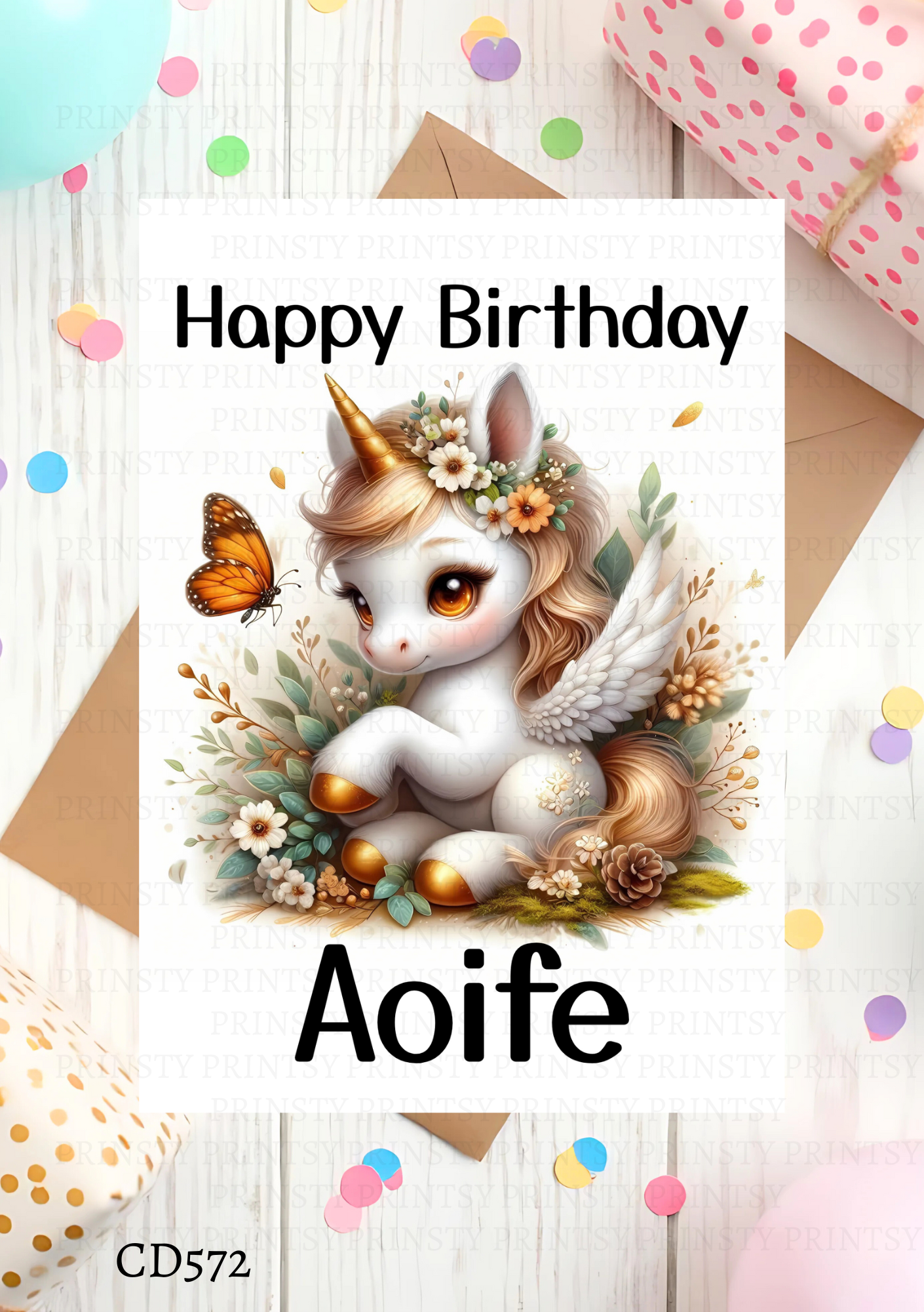 Autumn Unicorn Celebration Card