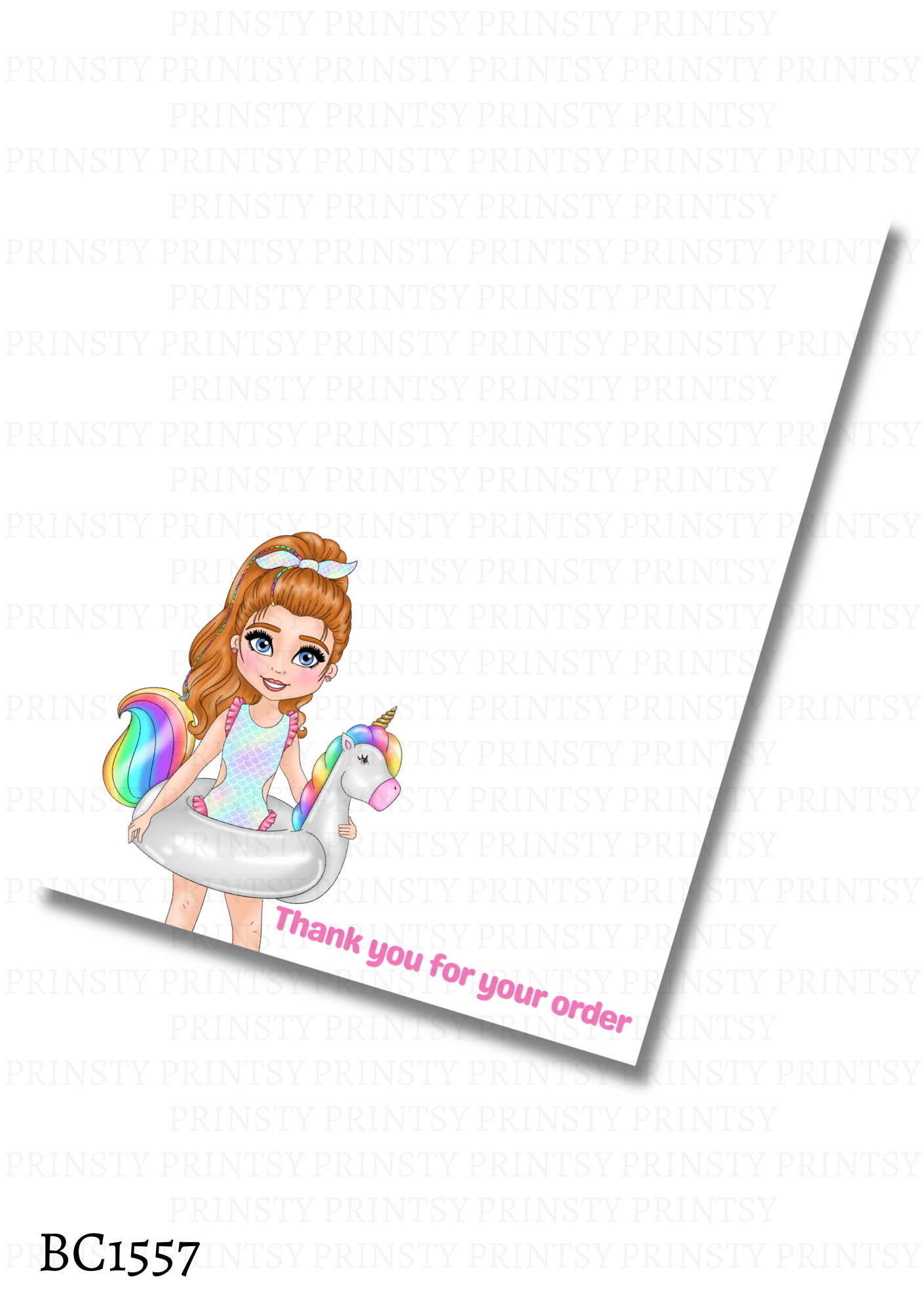 Pool Party Dolly Bow Card