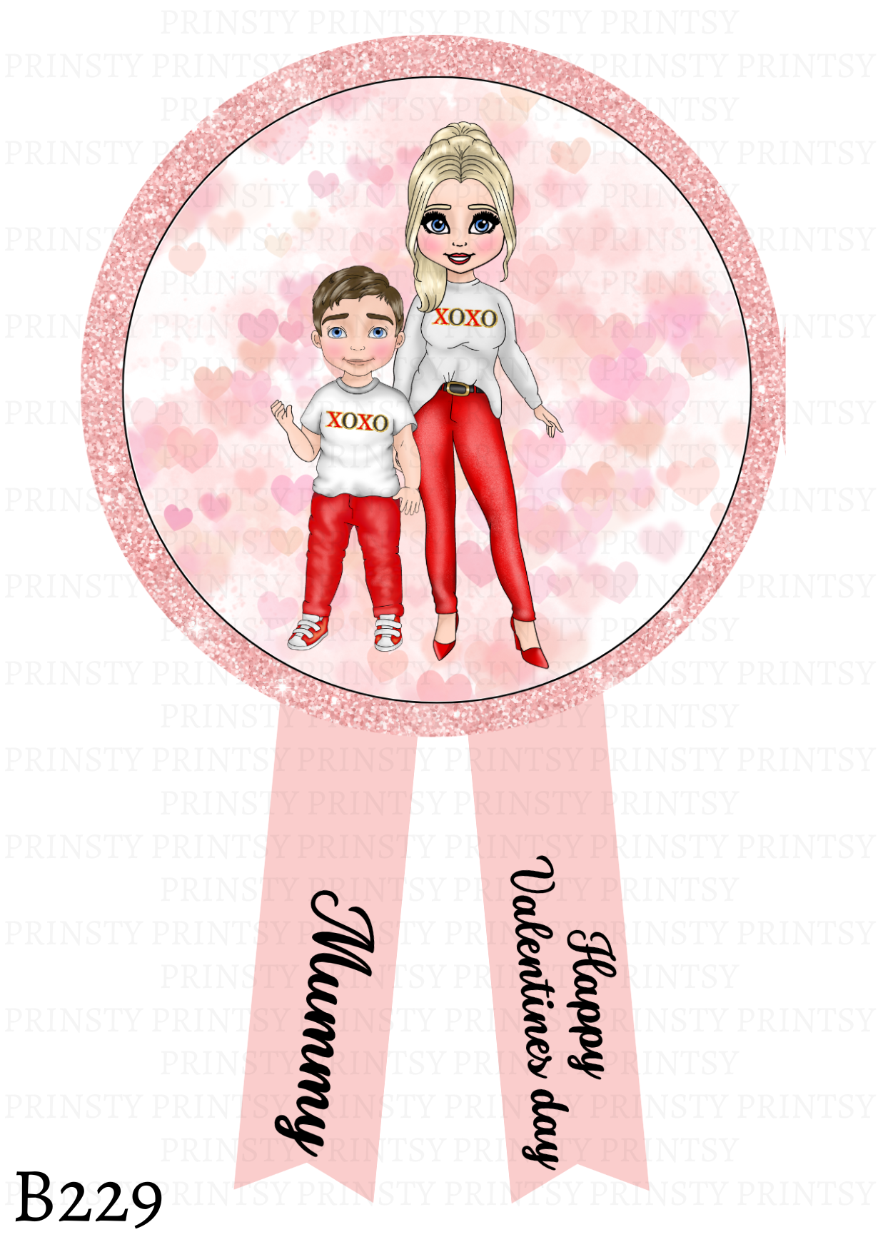Dolly Valentine's Day Badge