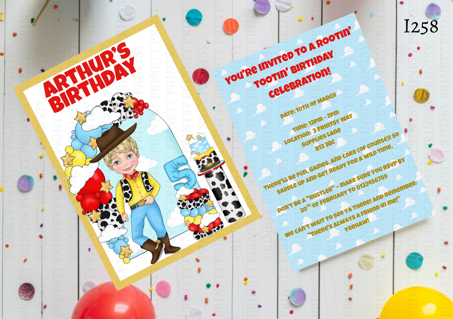 Toy Land Dude Invite