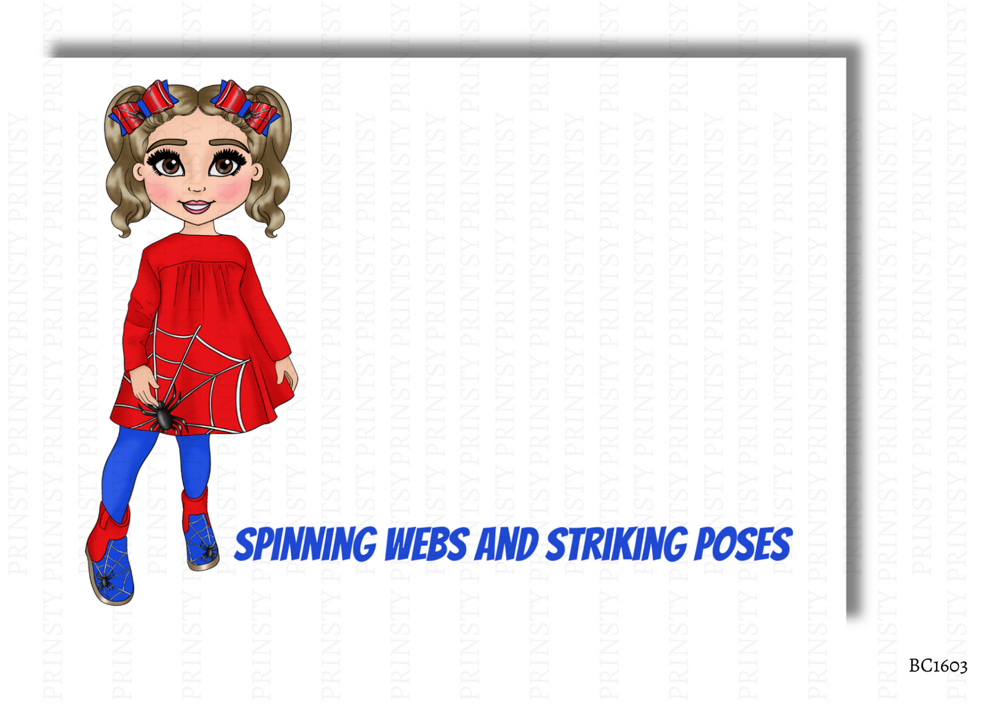 Web Dolly Bow Card