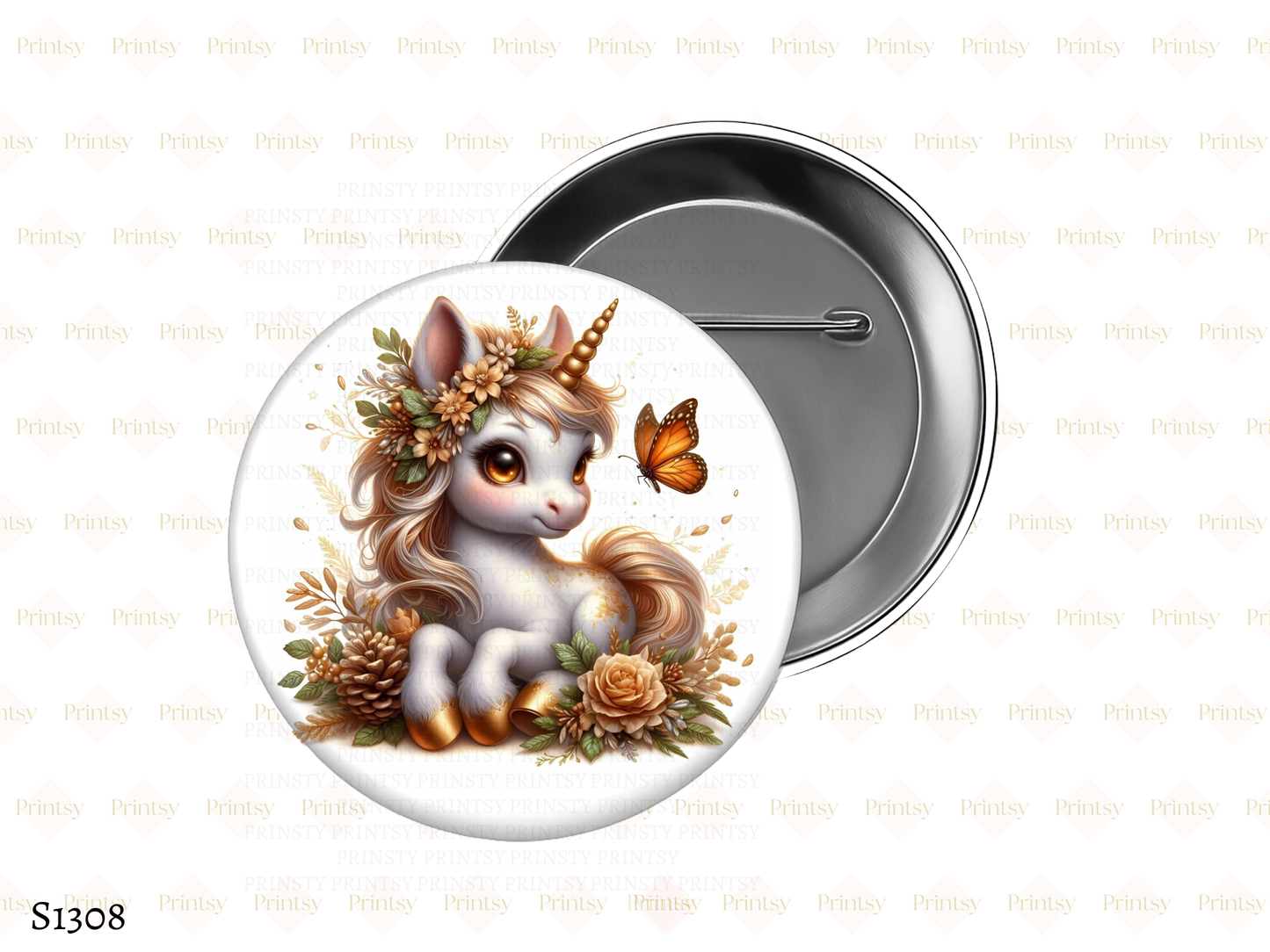 Autumn Unicorn BowBitz/Badges