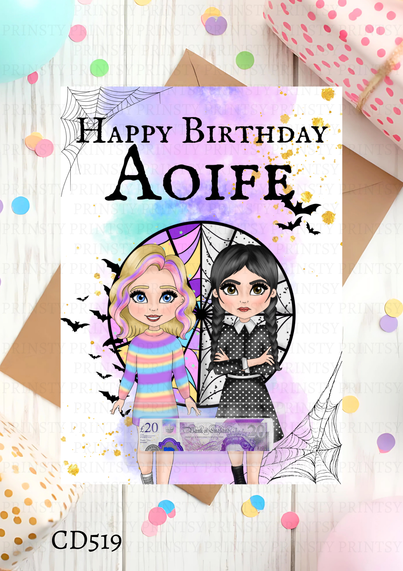 Spooky & Kooky Dolly Money Card