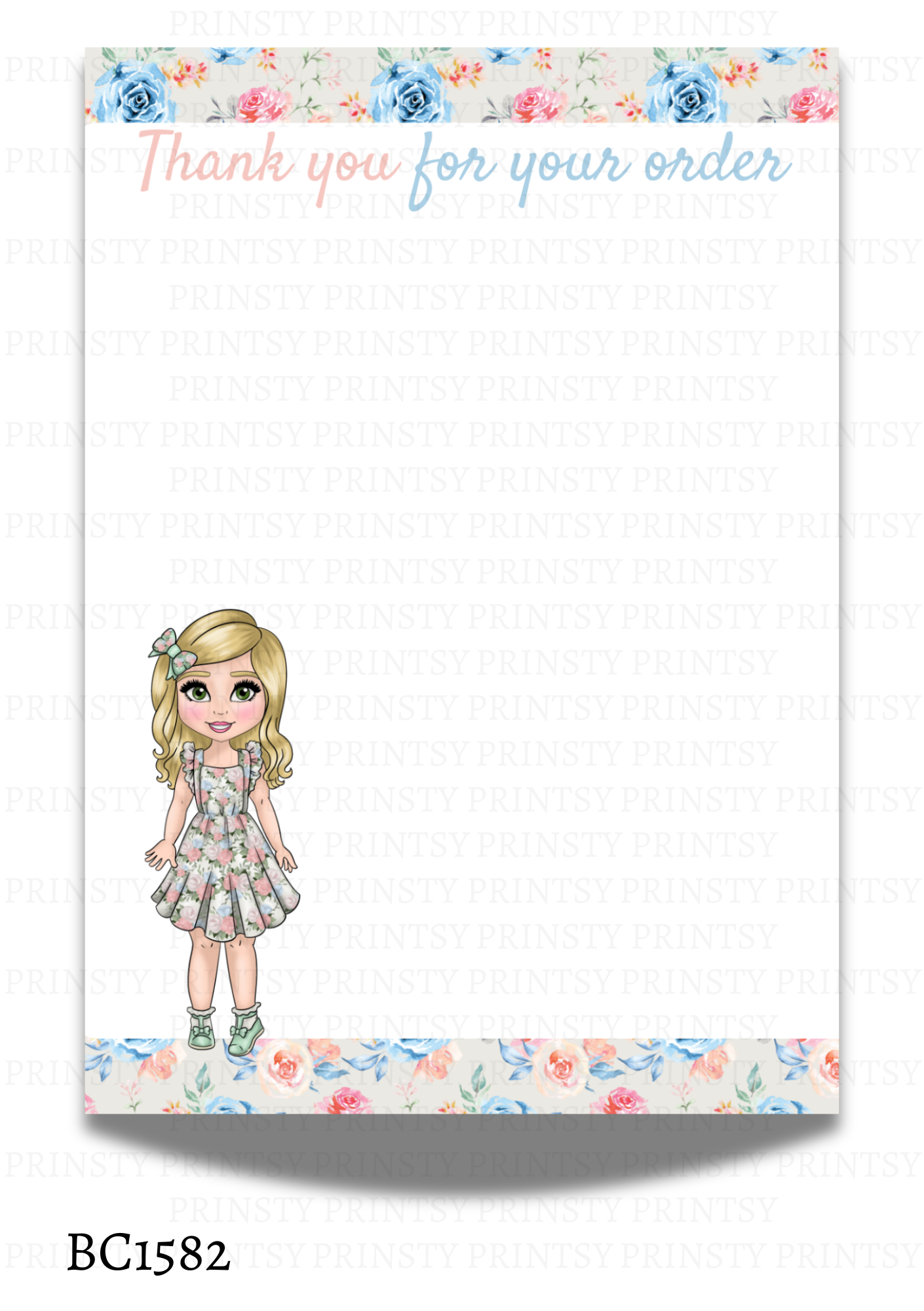 Vintage Dolly Bow Card