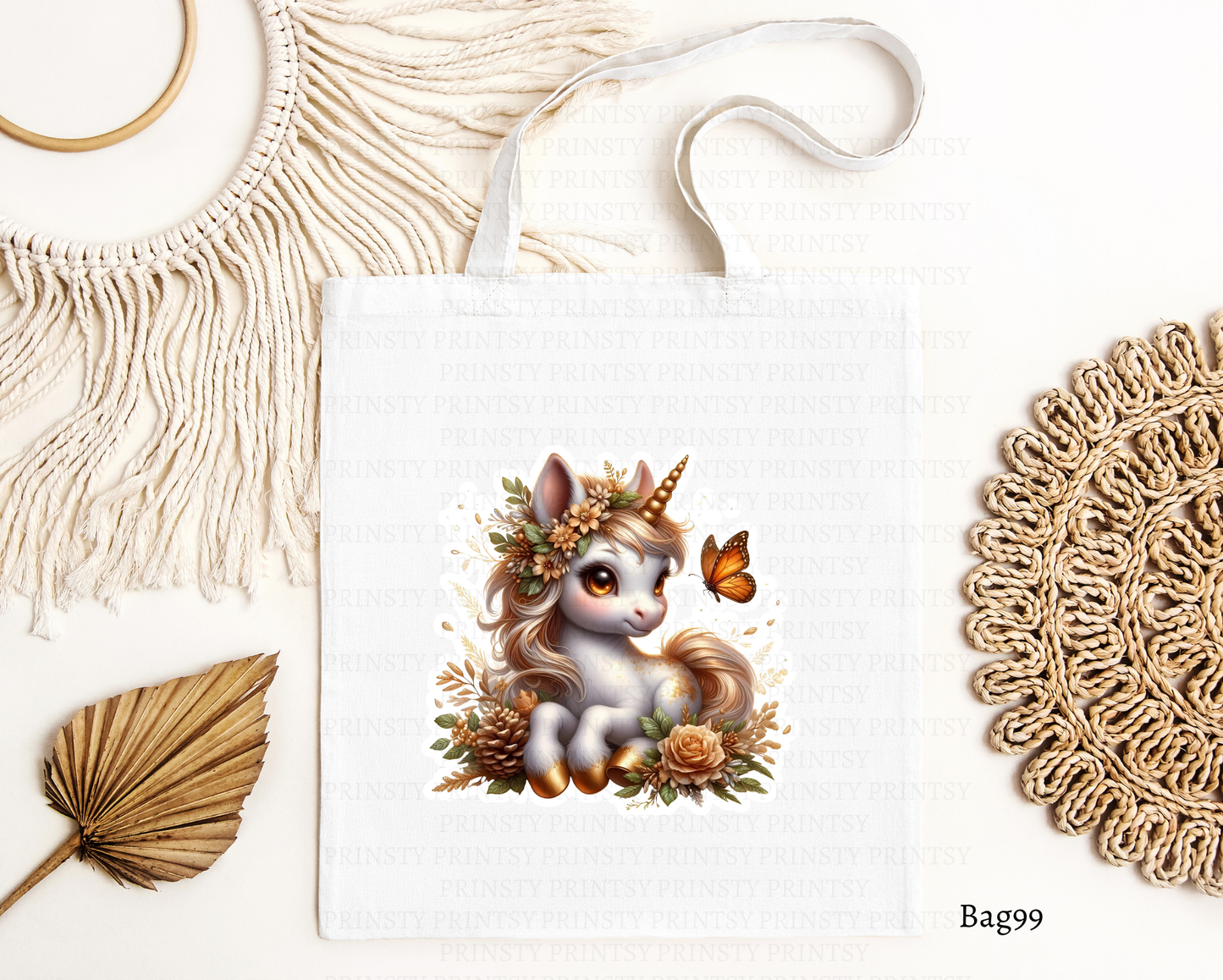 Autumn Unicorn Tote Bag
