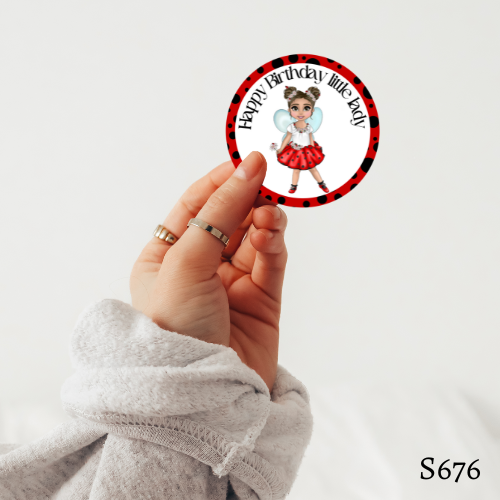 Little Ladybird Dolly Birthday Sticker Sheet