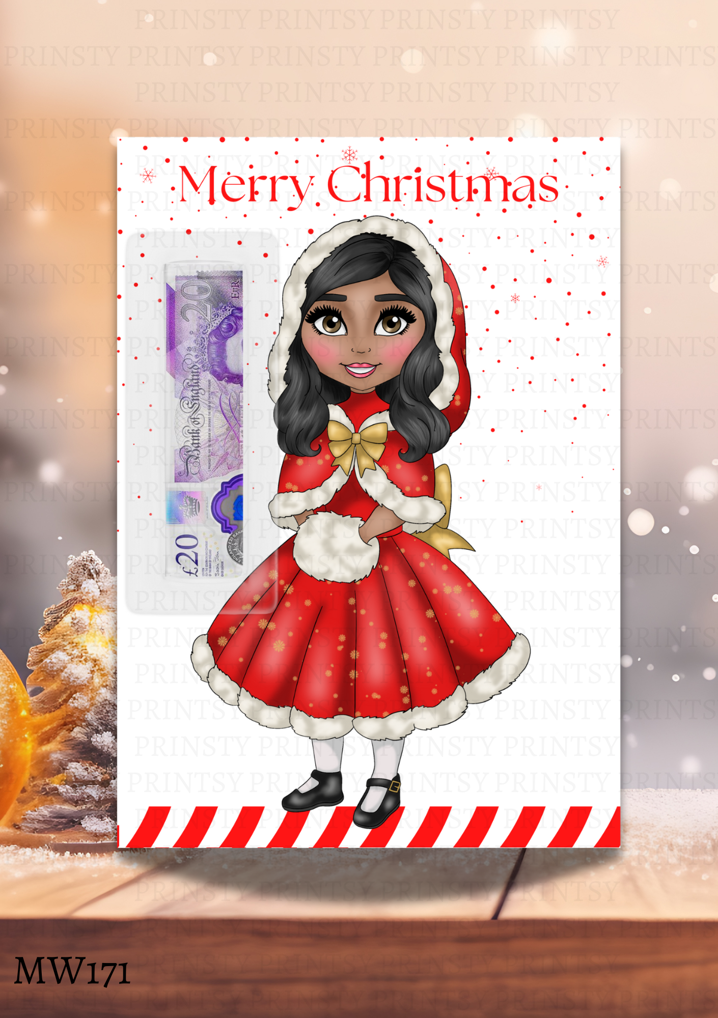 Christmas Dolly Money Card