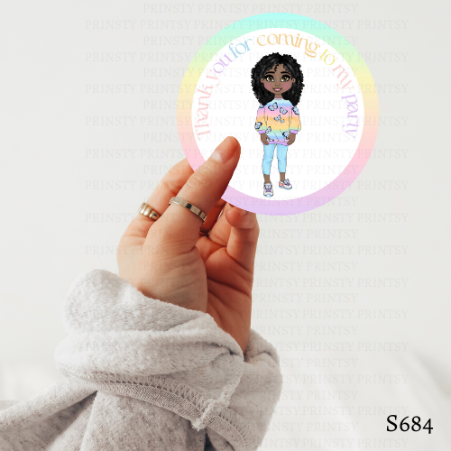 Butterfly Dolly Birthday Sticker Sheet