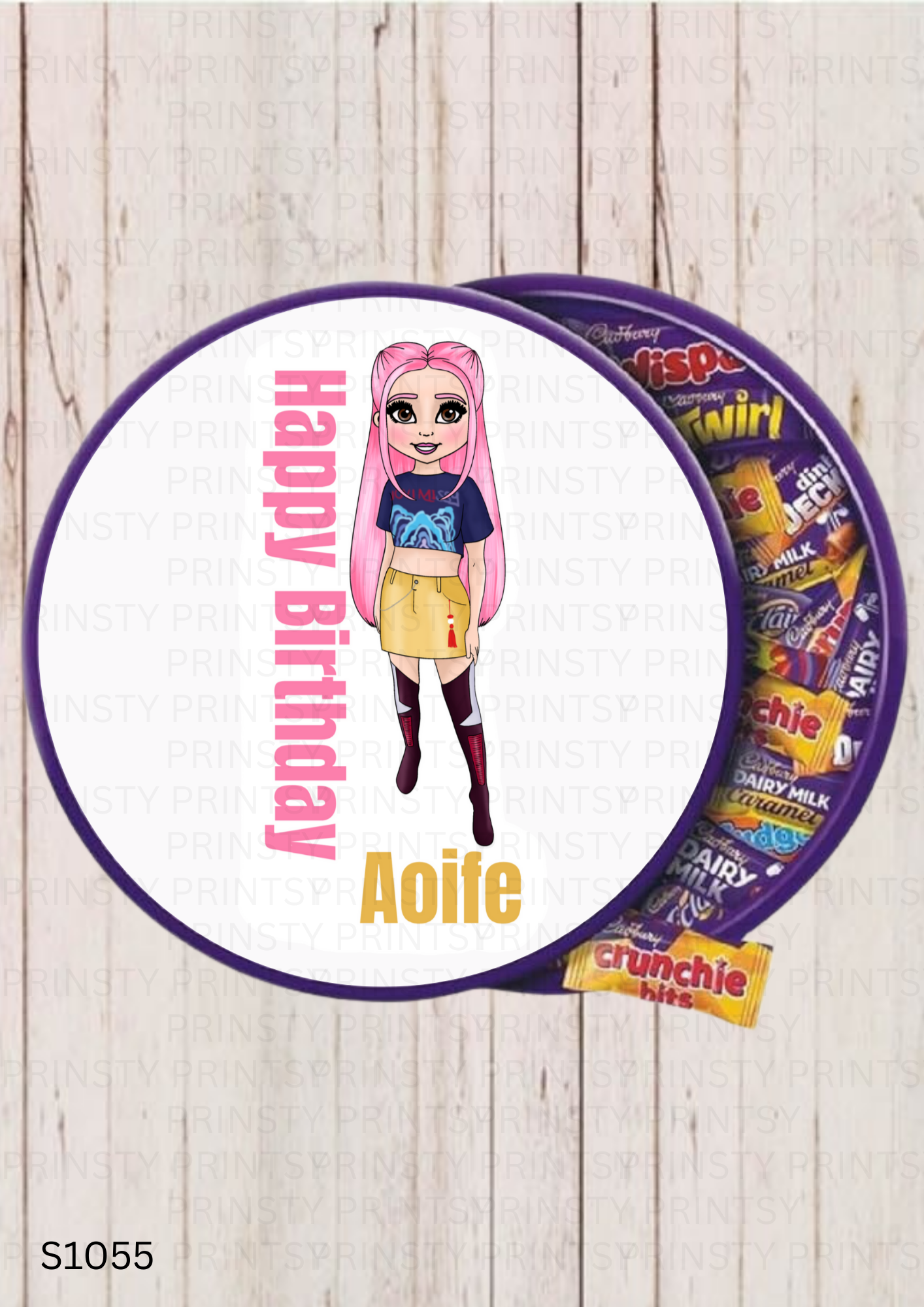 Mira Dolly Chocolate Tub Sticker