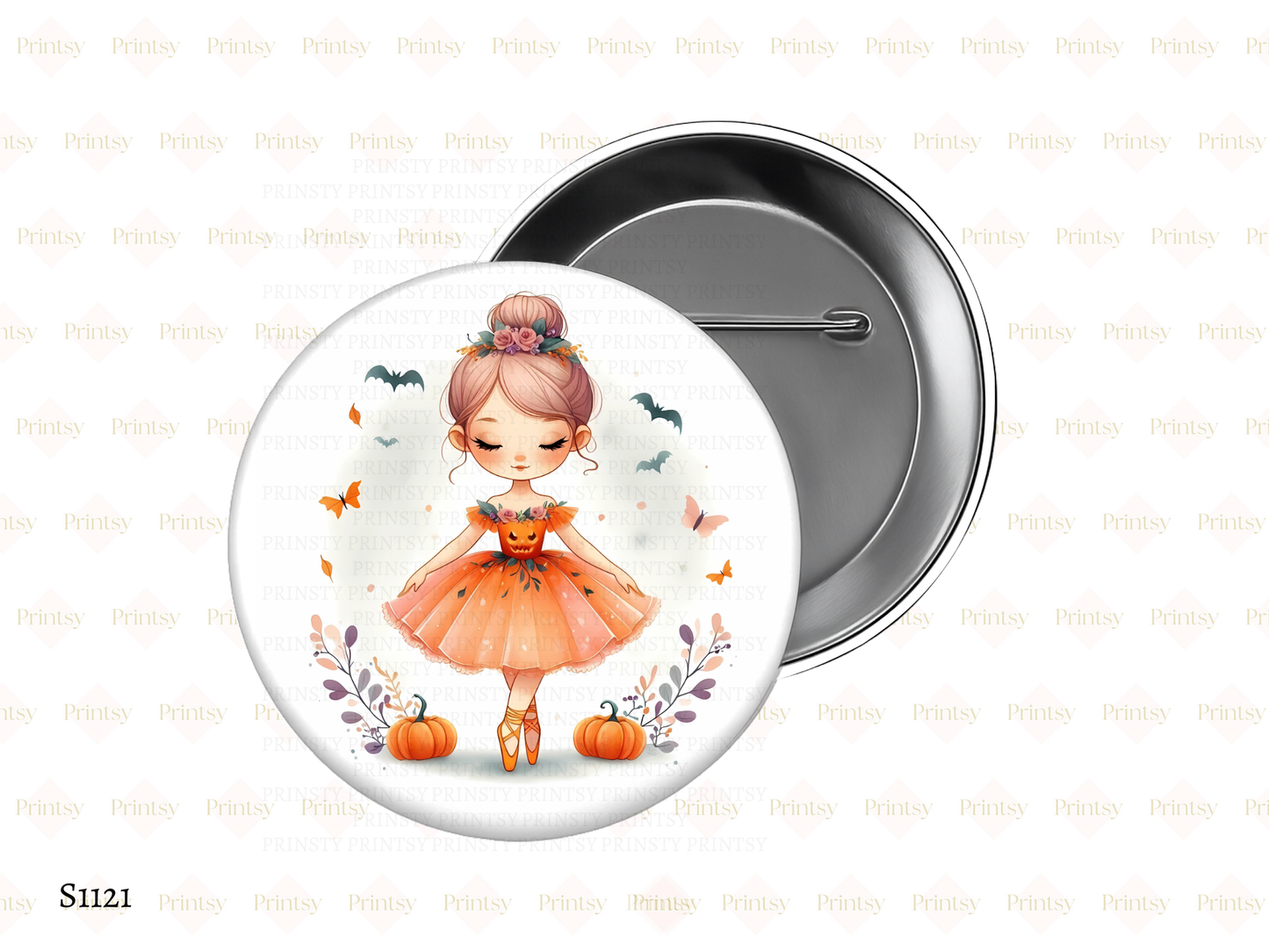Cute Halloween Ballerina BowBitz/Badges