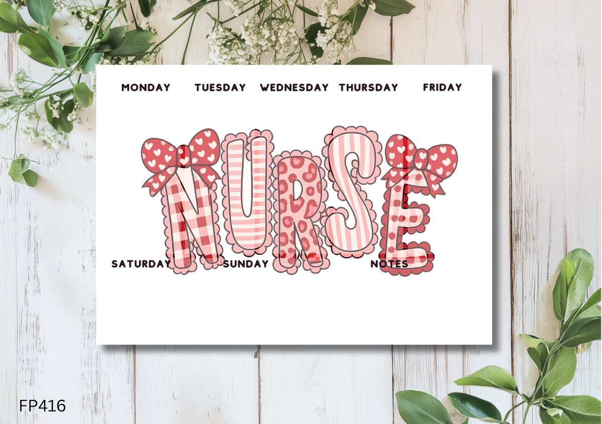 Nurse Weekly Planner