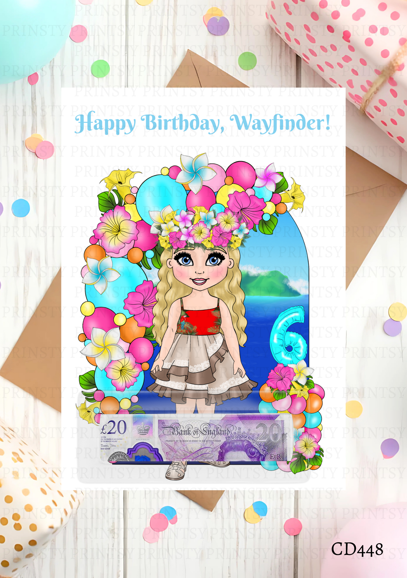 Polynesian Dolly Money Card