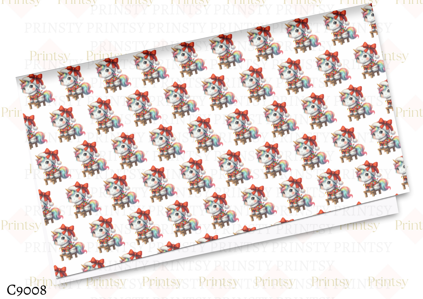 Christmas Unicorn Canvas