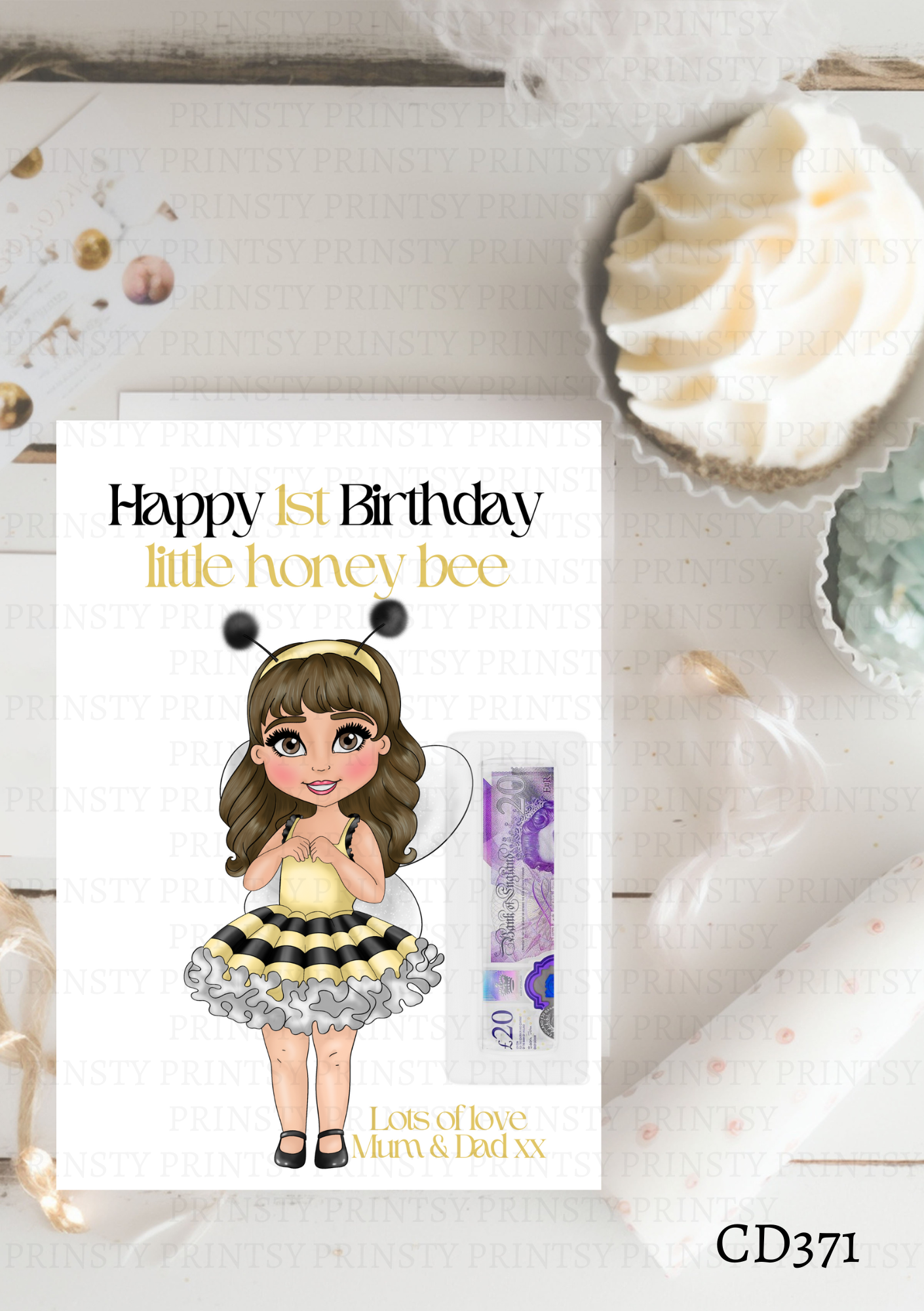 Little Honey Bee Dolly Money Card