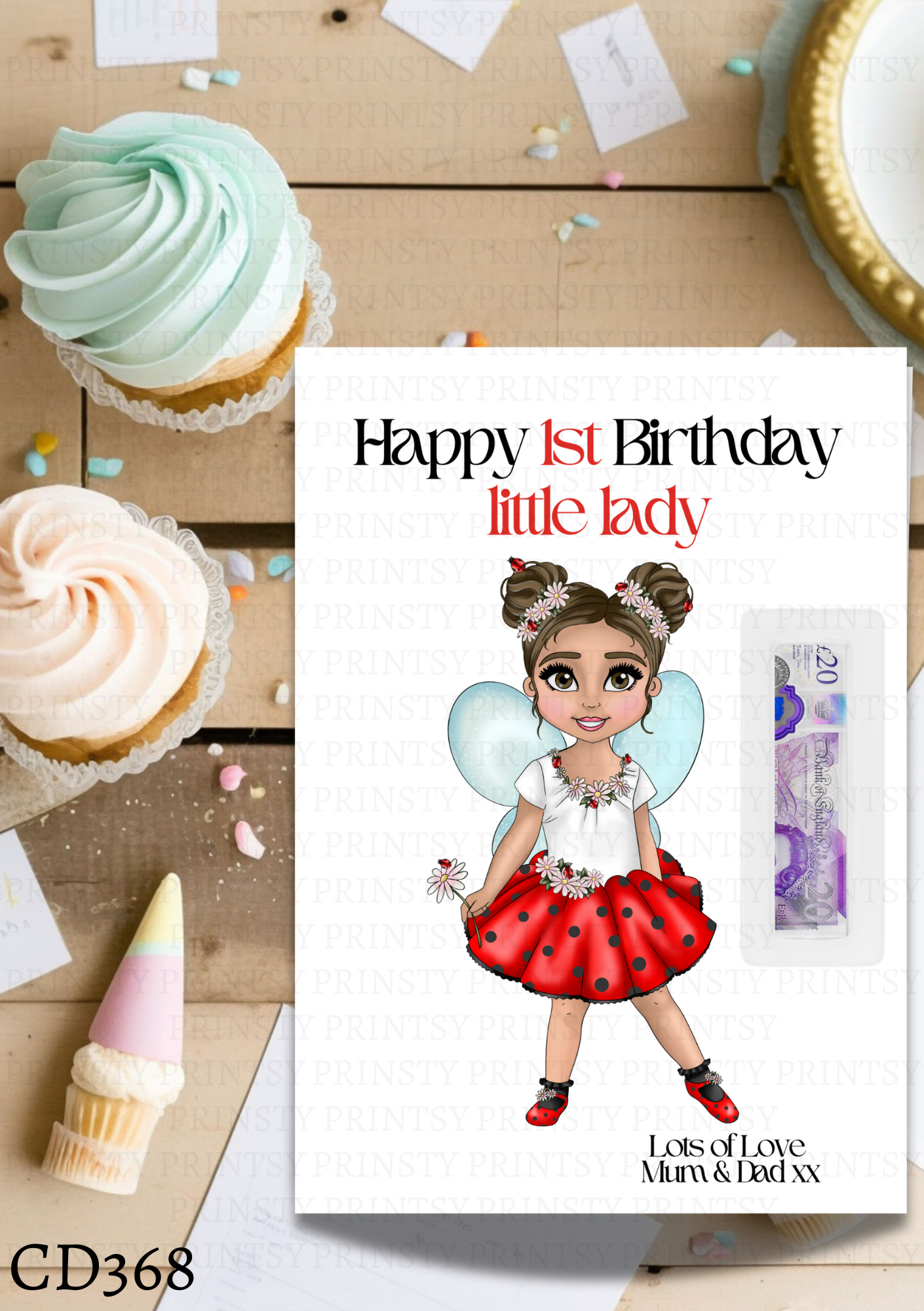 Little Ladybird Dolly Money Card