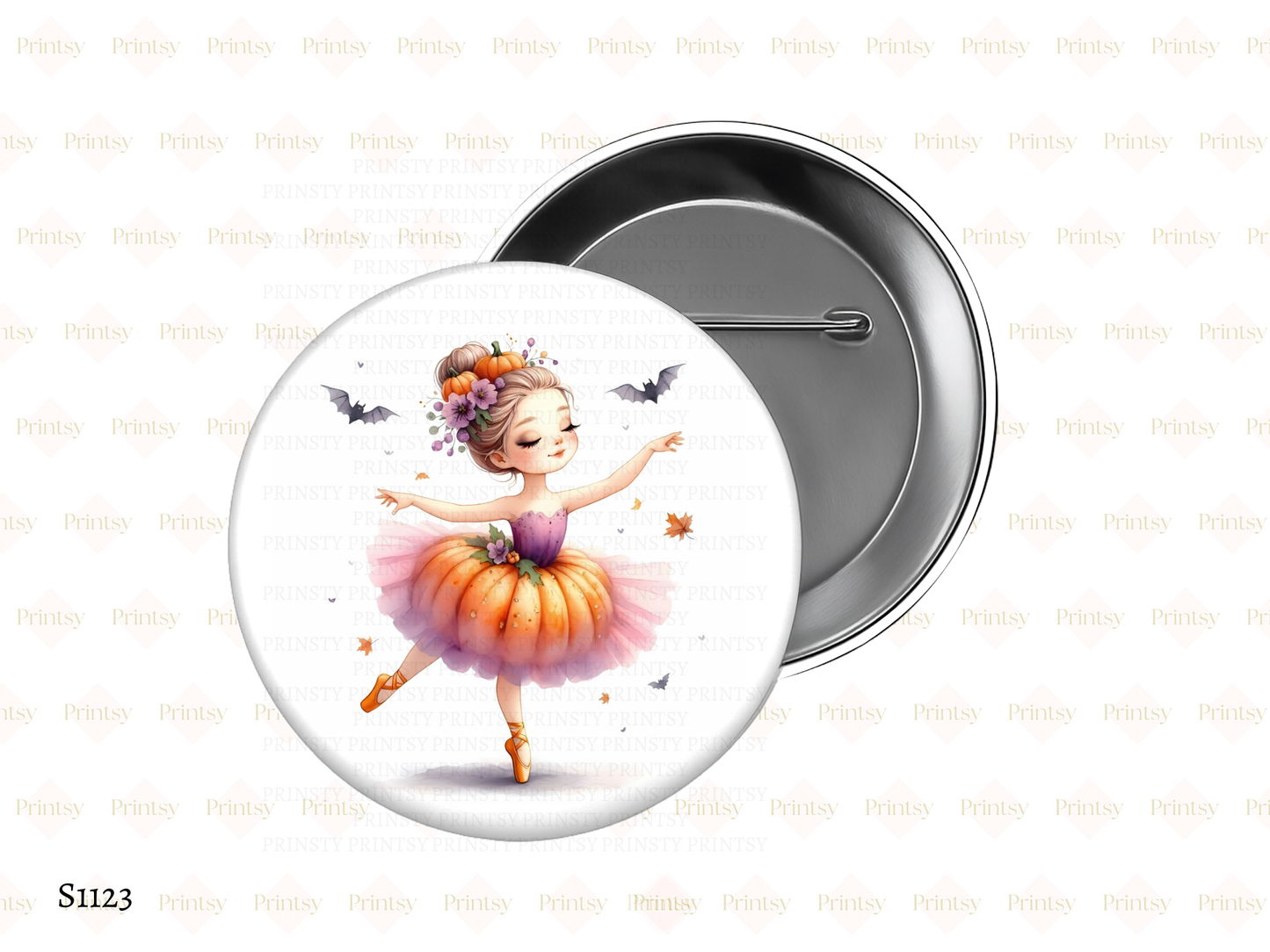 Cute Halloween Ballerina BowBitz/Badges
