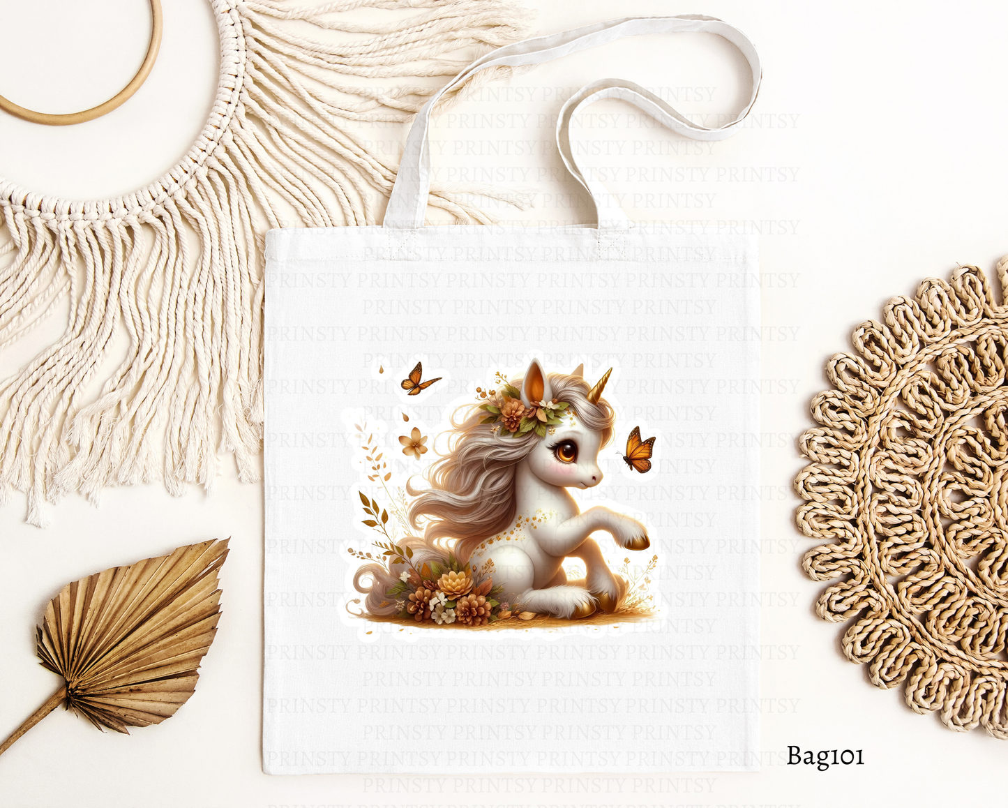 Autumn Unicorn Tote Bag