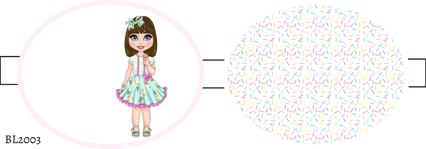 Ice Cream Dolly Bow Loop