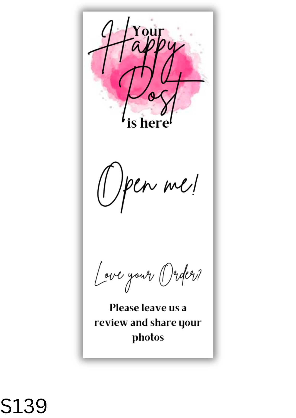 Open Me Box Seal Sticker