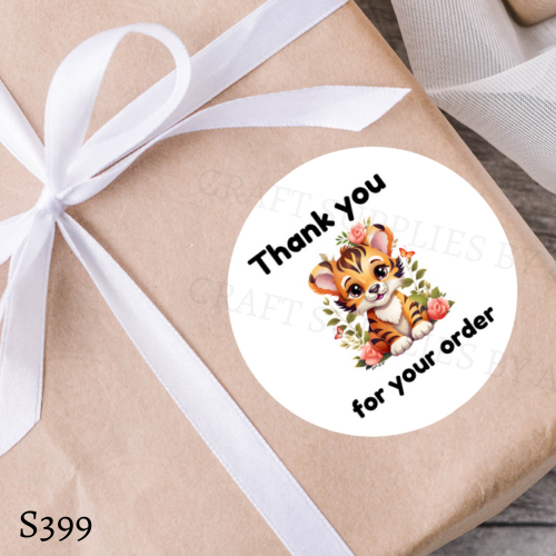 Tiger Thank You Sticker