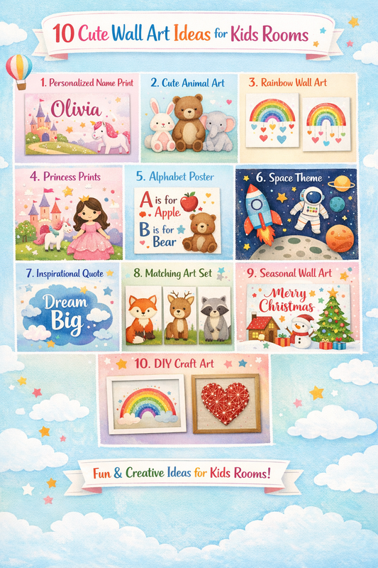 10 Cute Wall Art Ideas for Kids Rooms