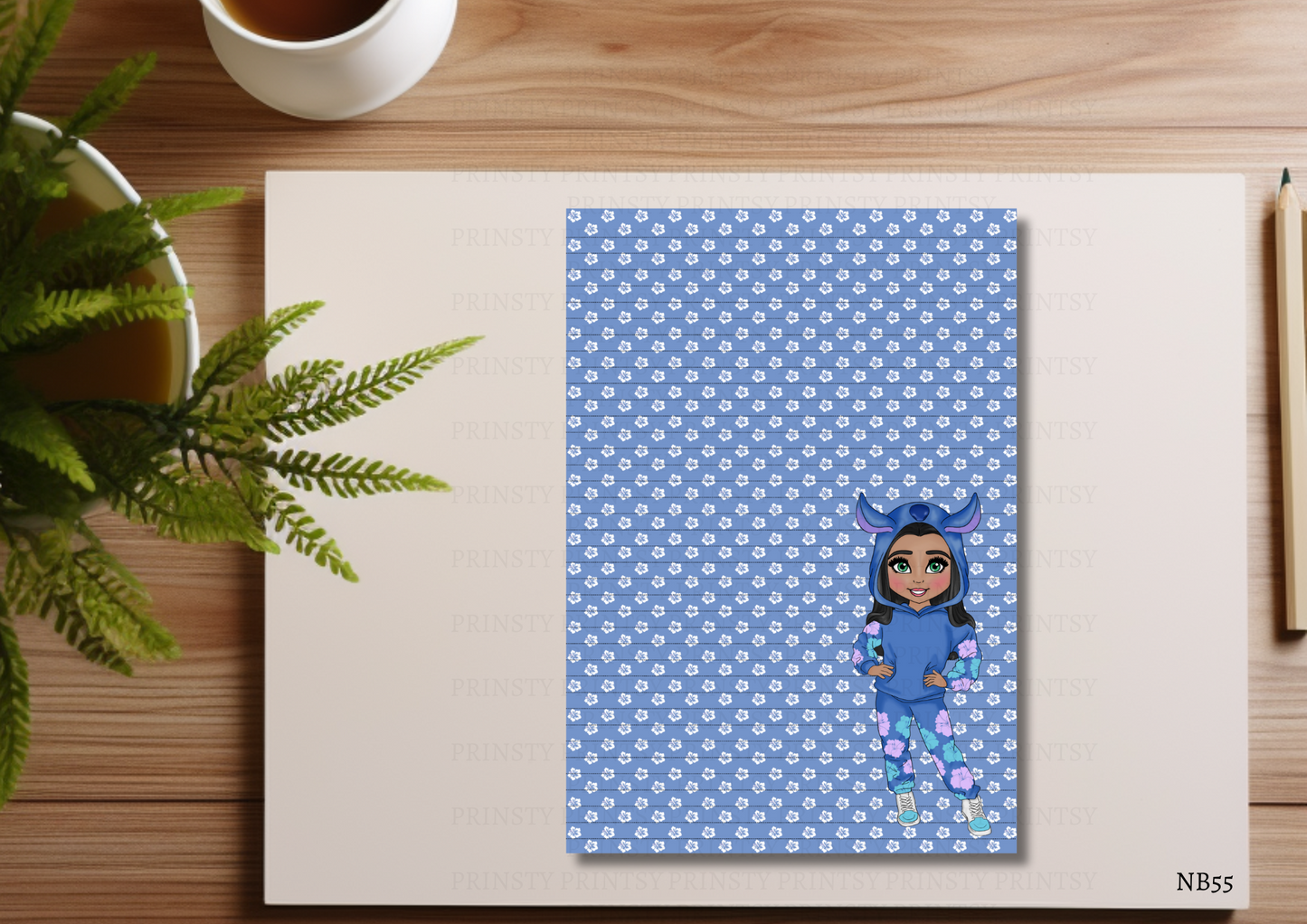 Blue Hawaiian Dolly Note Book
