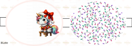 Christmas Unicorn Bow Loop
