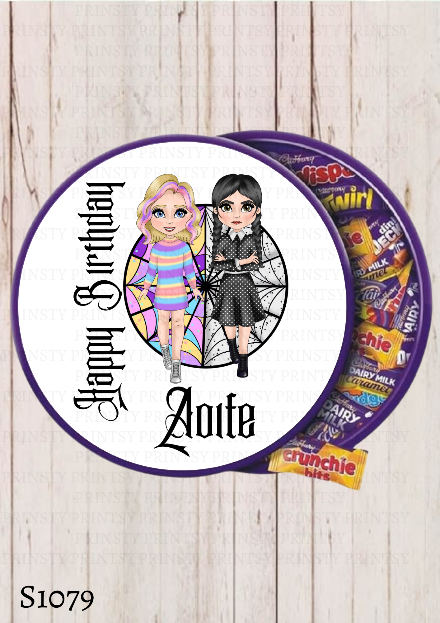 Spooky & Kooky Dolly Chocolate Tub Sticker