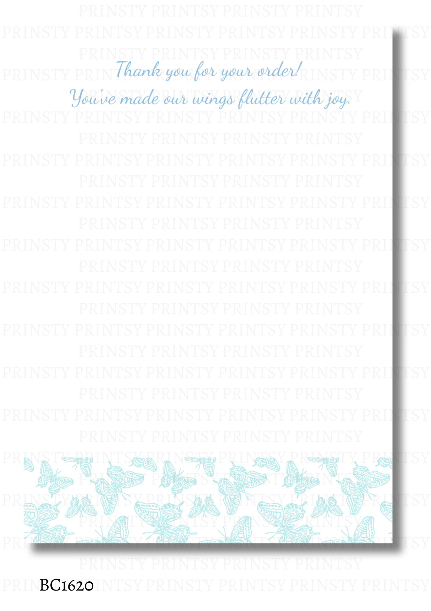 Blue Butterfly Bow Card
