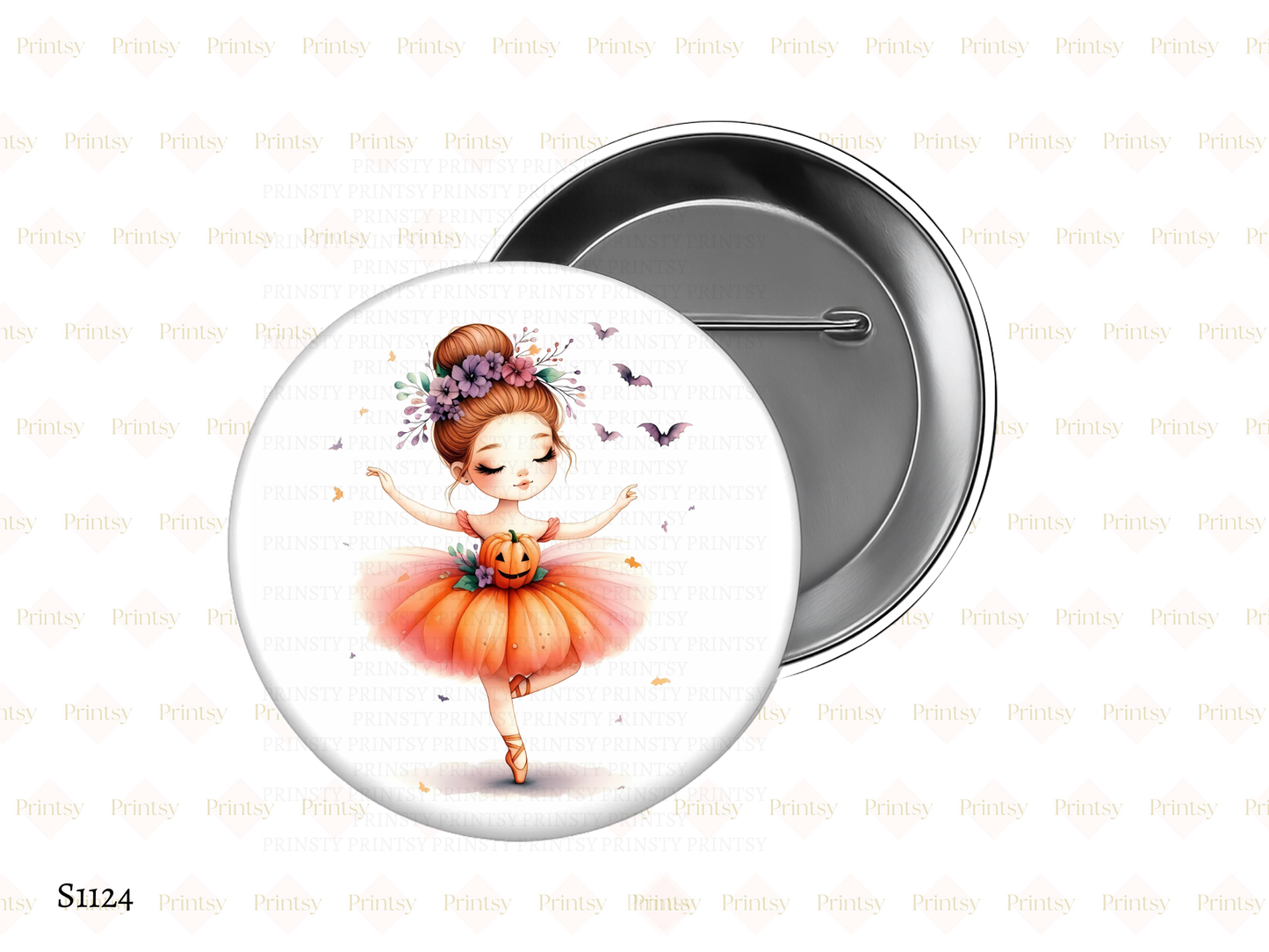 Cute Halloween Ballerina BowBitz/Badges
