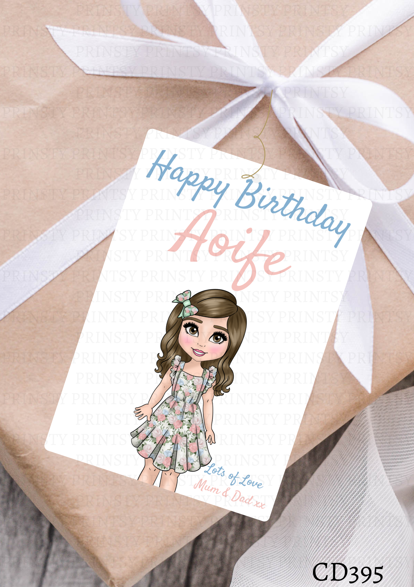 Vintage Dolly Gift Label