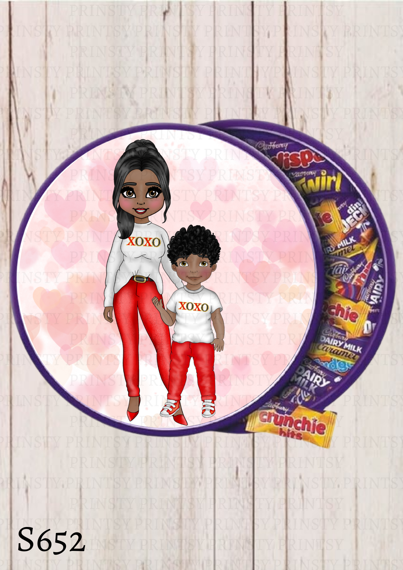 Valentine's Chocolate Tub Sticker