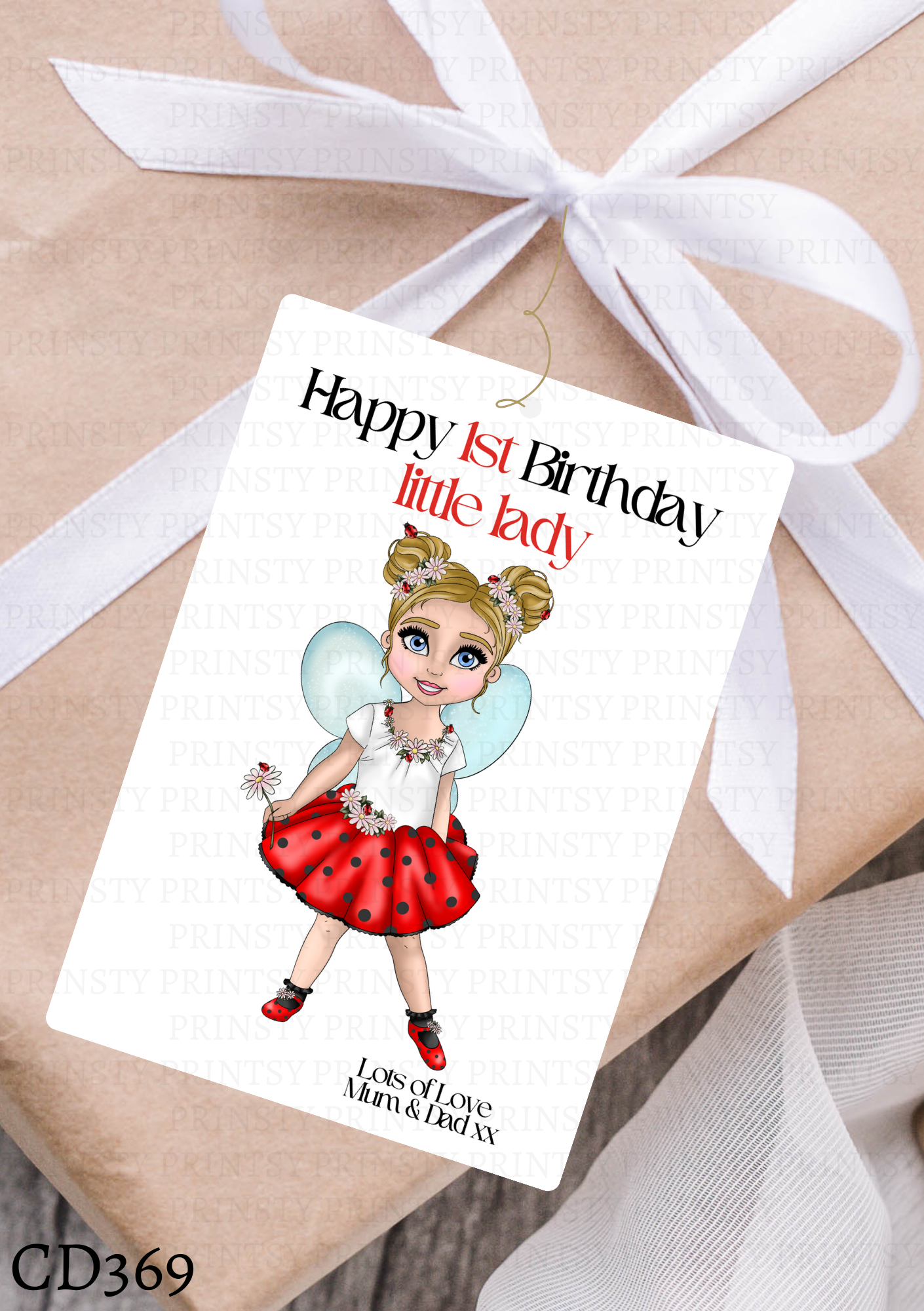 Little Ladybird Dolly Gift Label