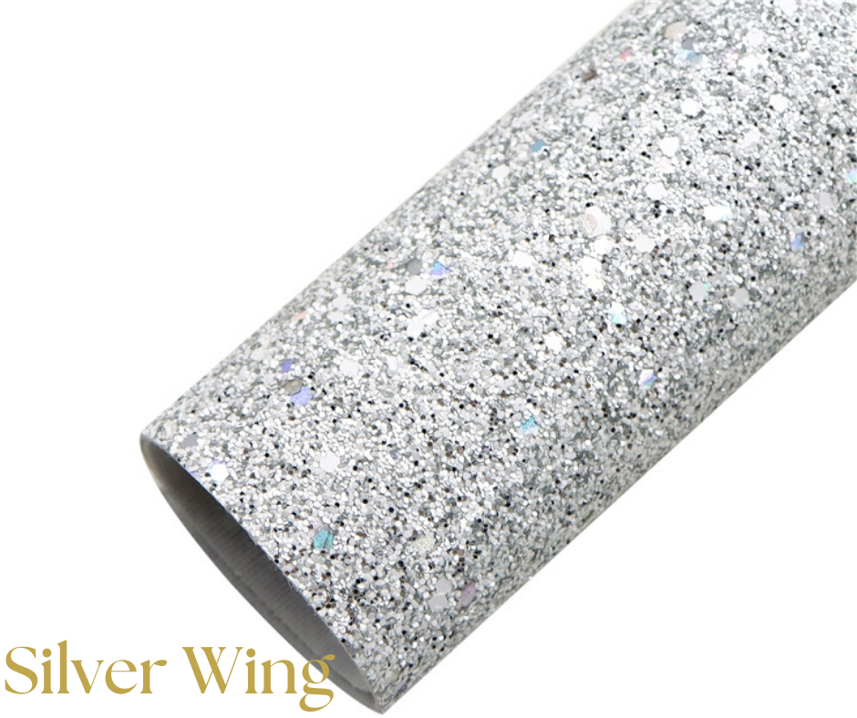 Silver Wings Chunky Glitter Sheet