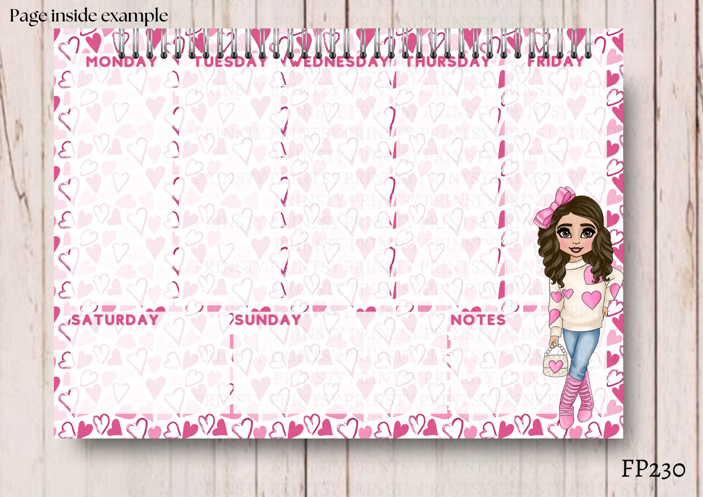 Dolly Valentine's Weekly Planner