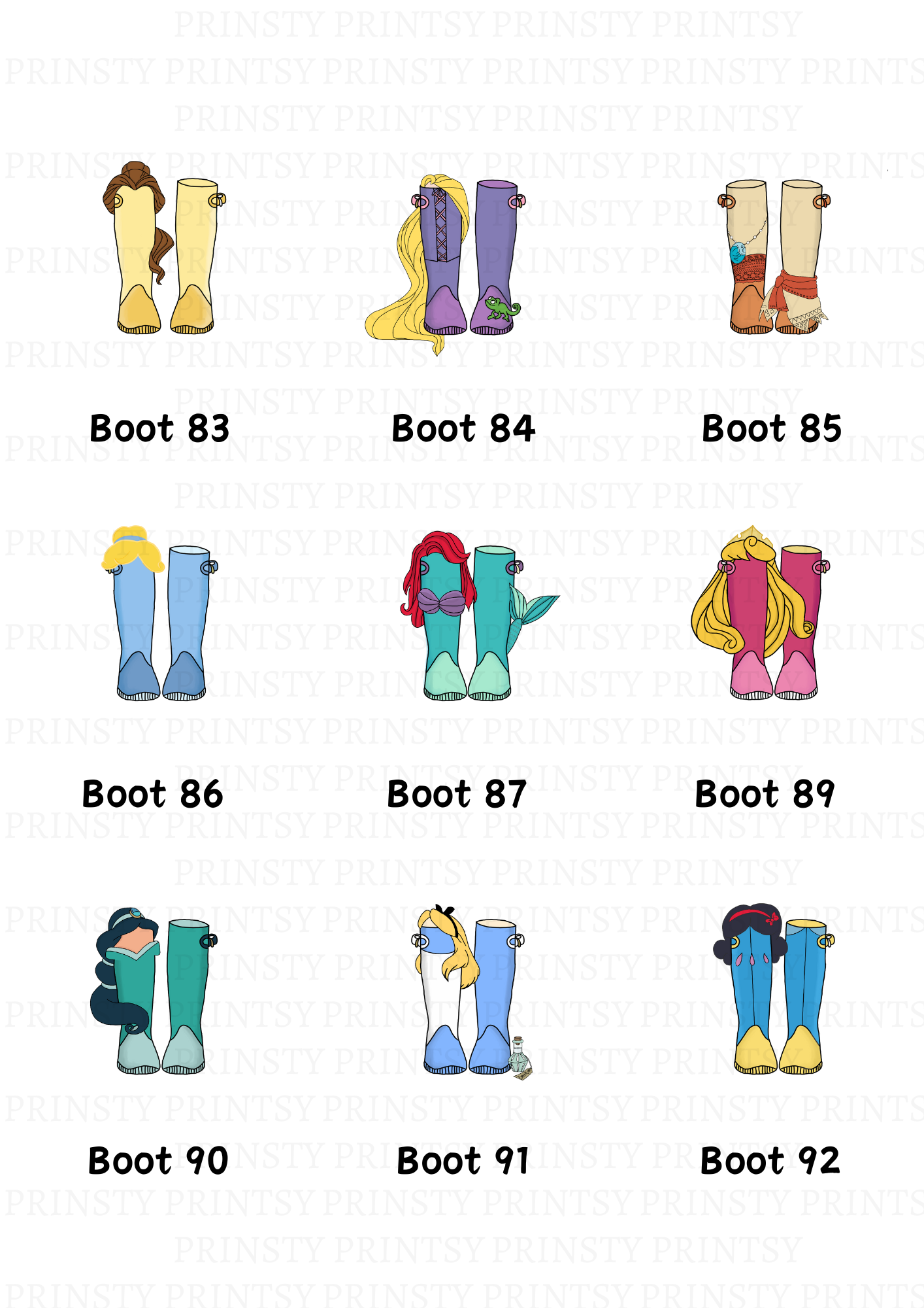 Family Boot Wall Art