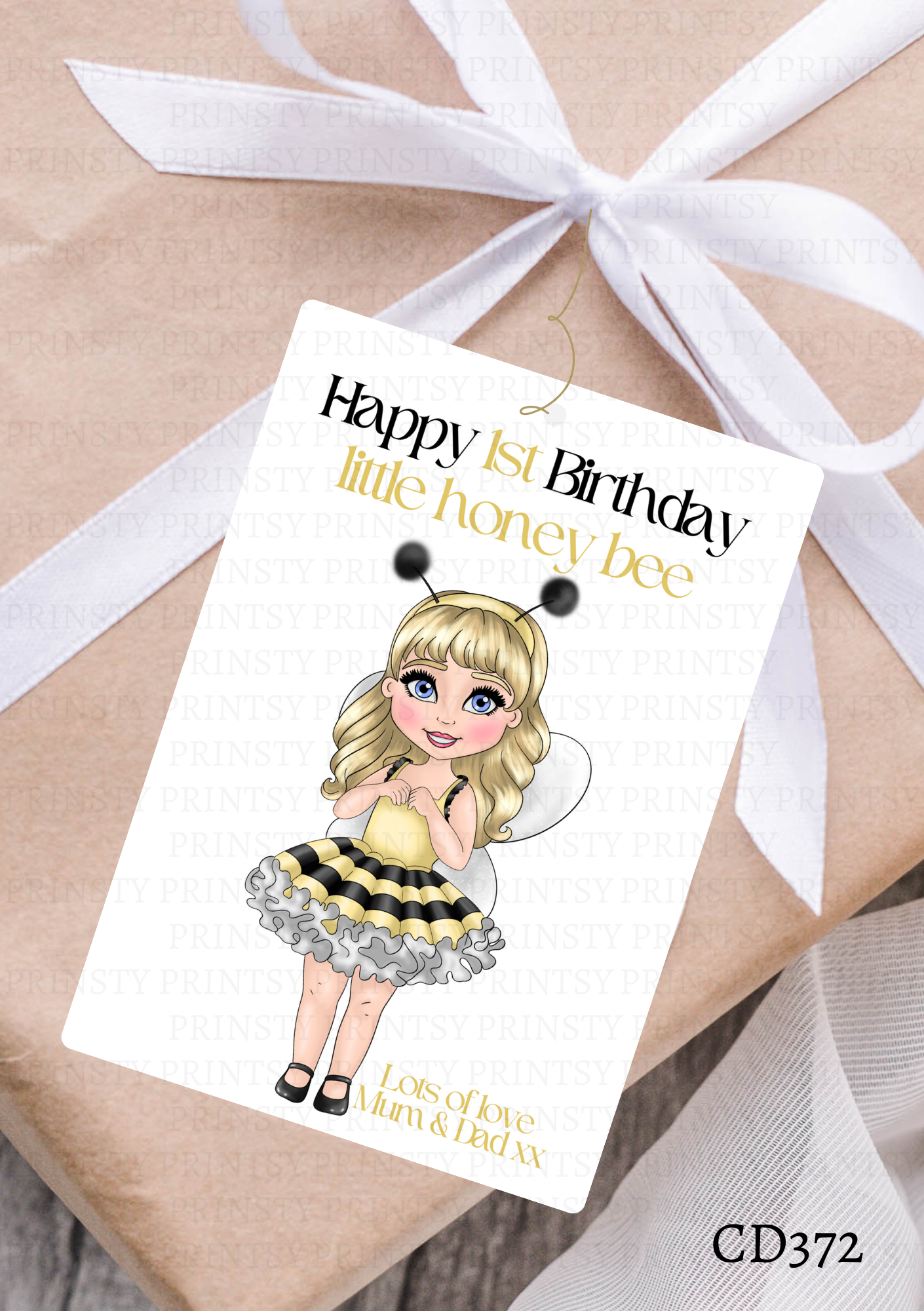 Little Honey Bee Dolly Gift Label