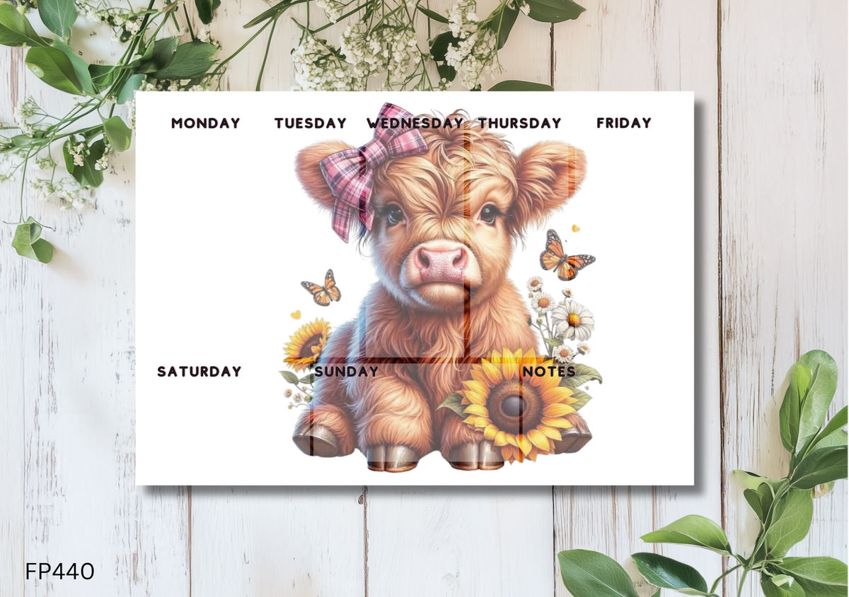 Highland Cow Weekly Planner