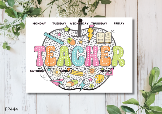 Teacher Weekly Planner