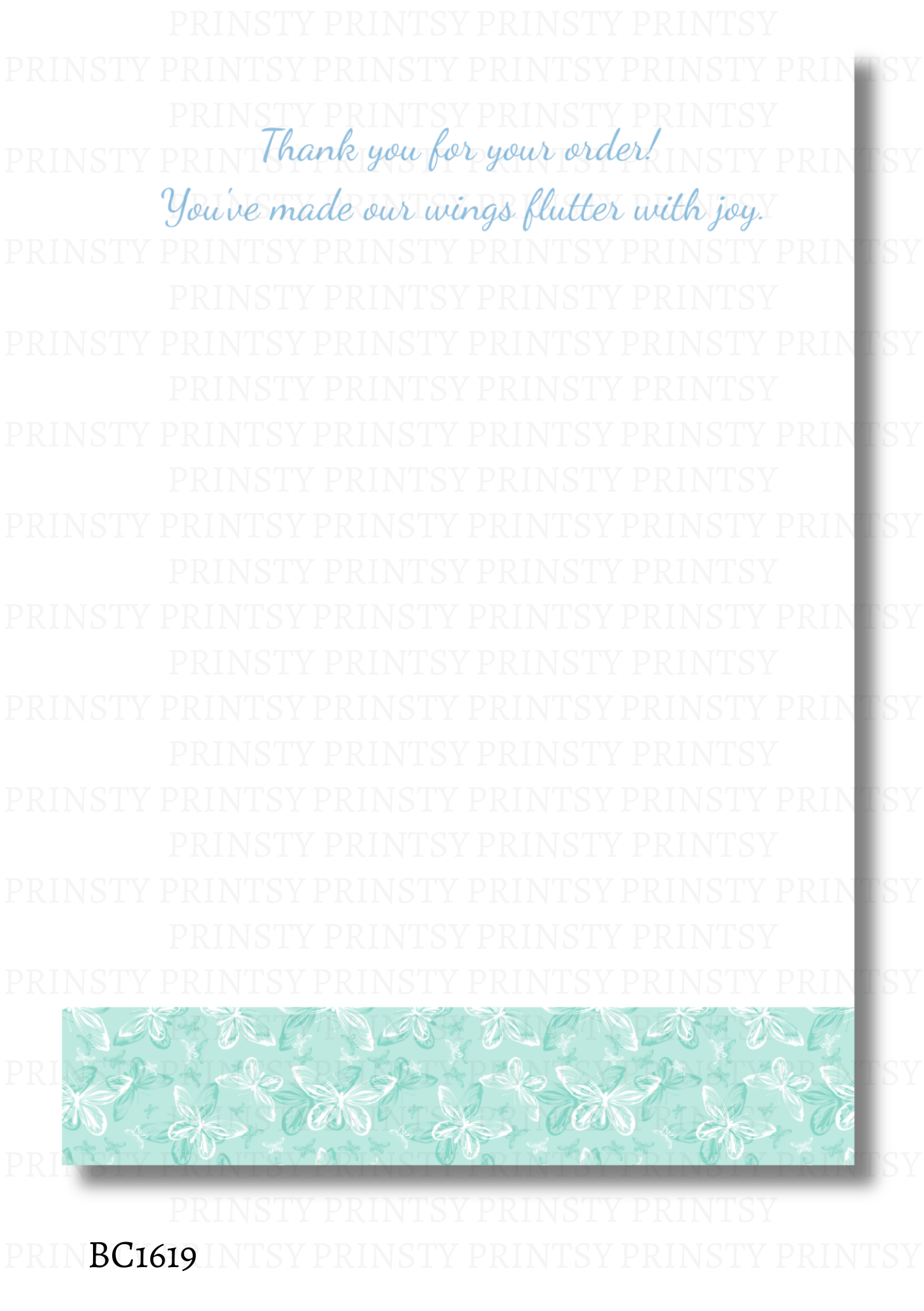 Blue Butterfly Bow Card