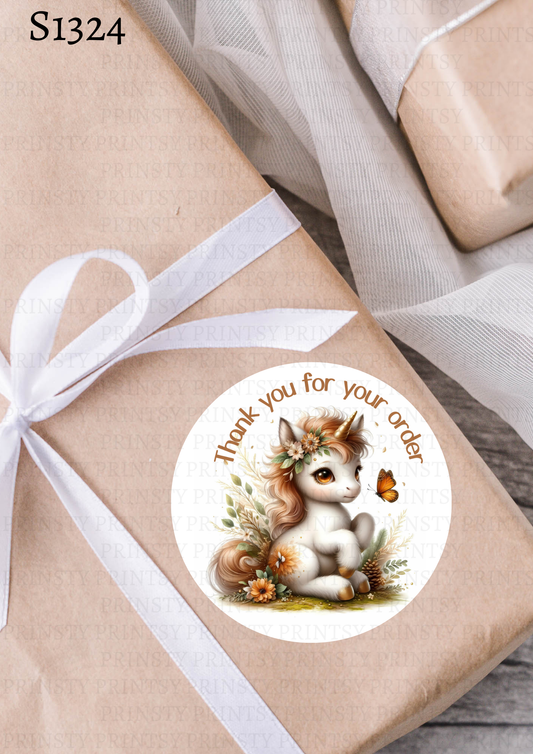 Autumn Unicorn Sticker Sheet