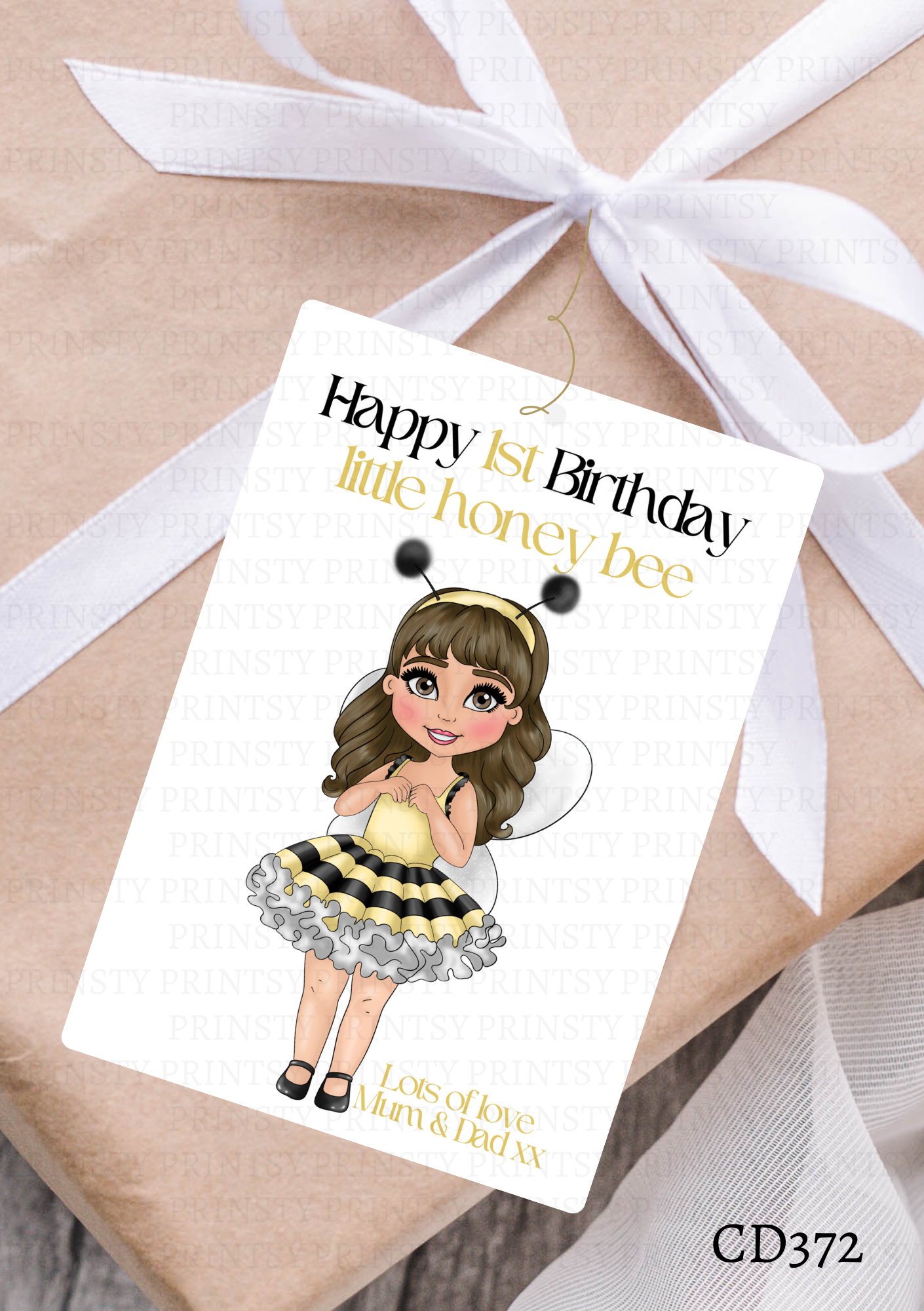 Little Honey Bee Dolly Gift Label