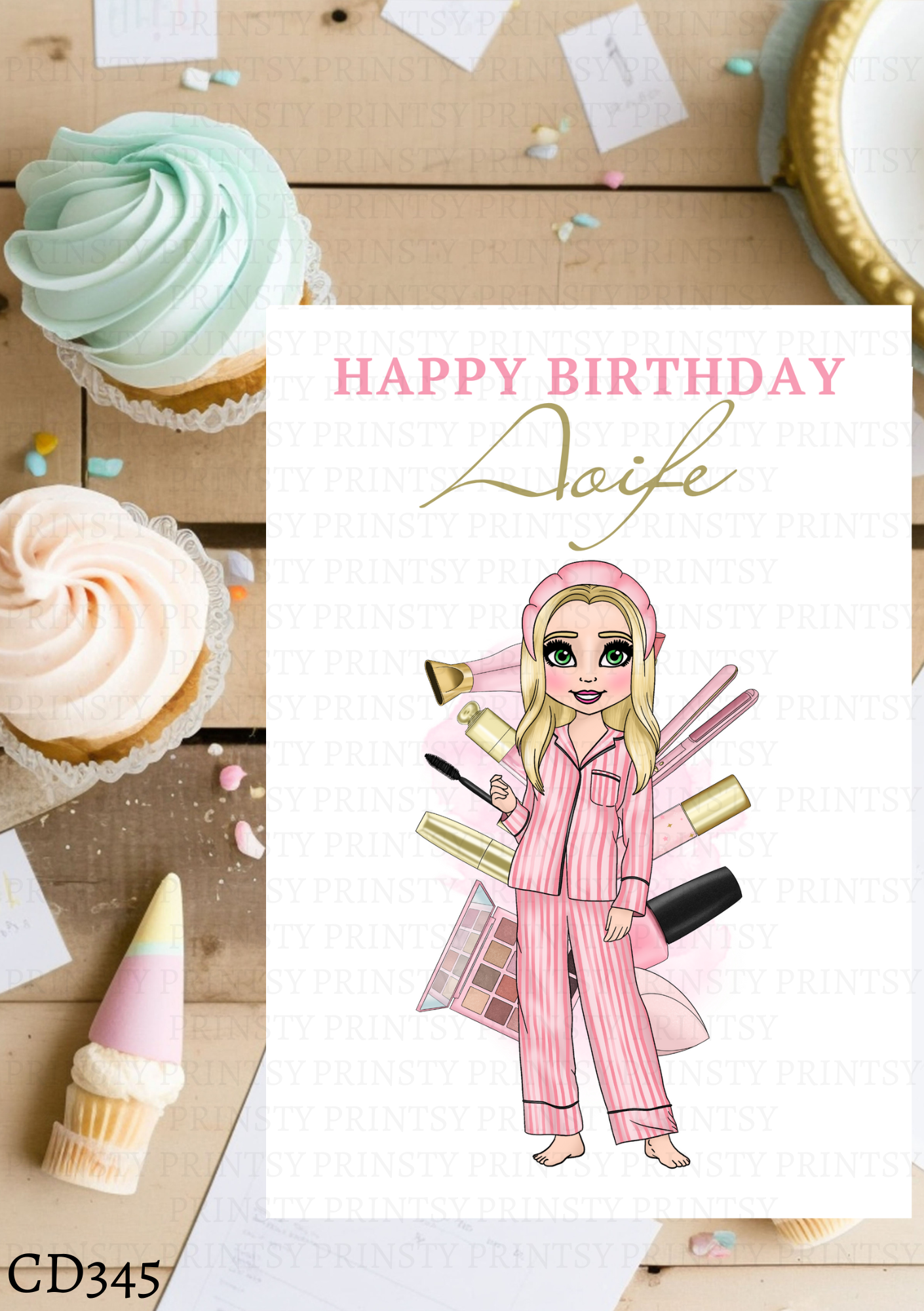 Make Up Dolly Celebration Card