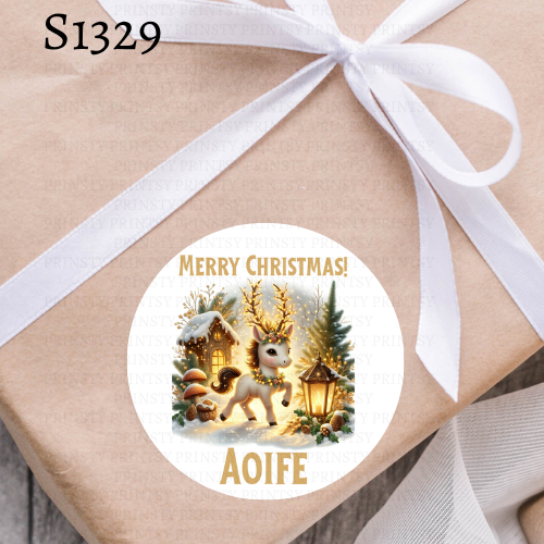 Christmas Unicorn Sticker Sheet